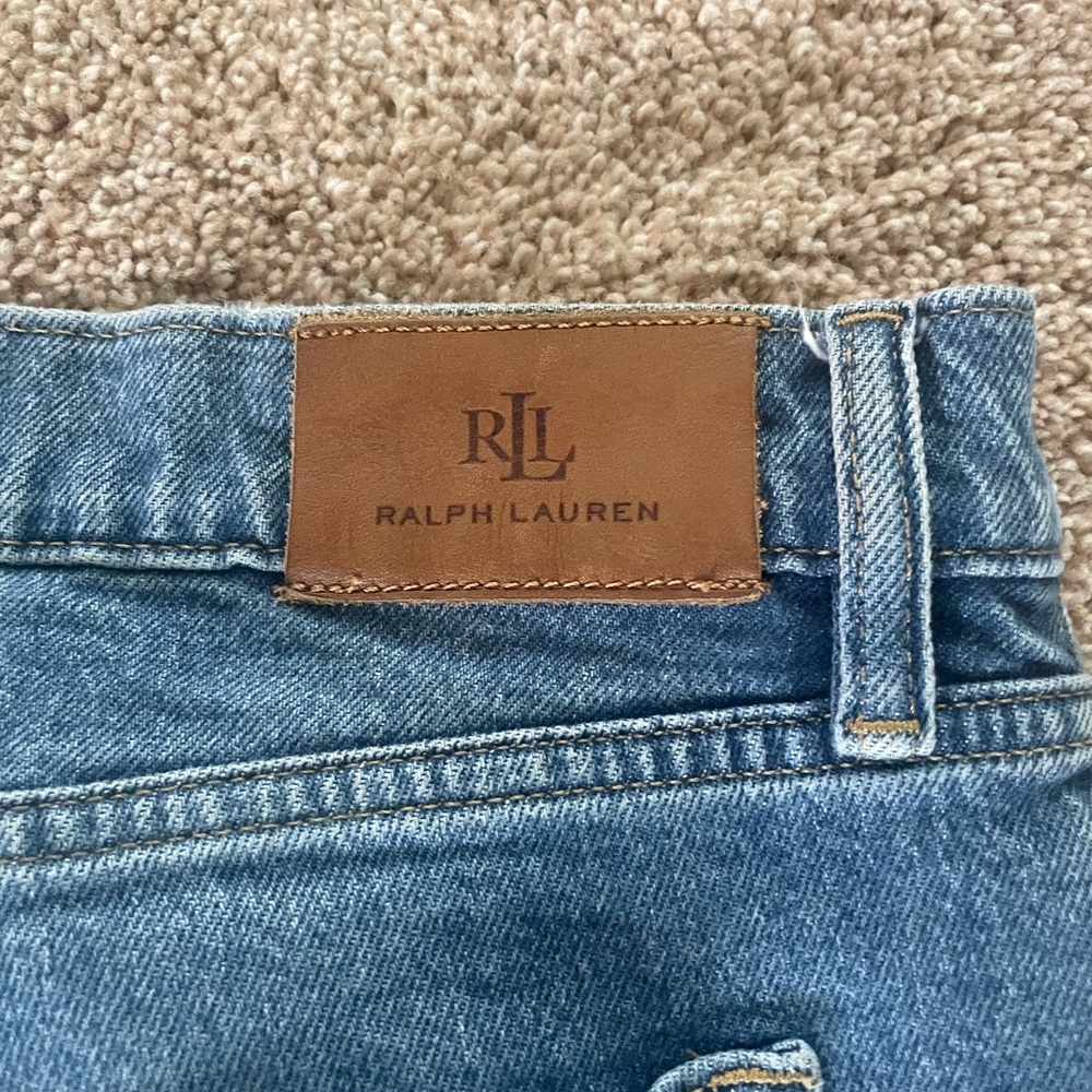 Ralph Lauren women’s size 16 Blue Patchwork Jeans - Casual Distressed Style - Picture 3 of 7